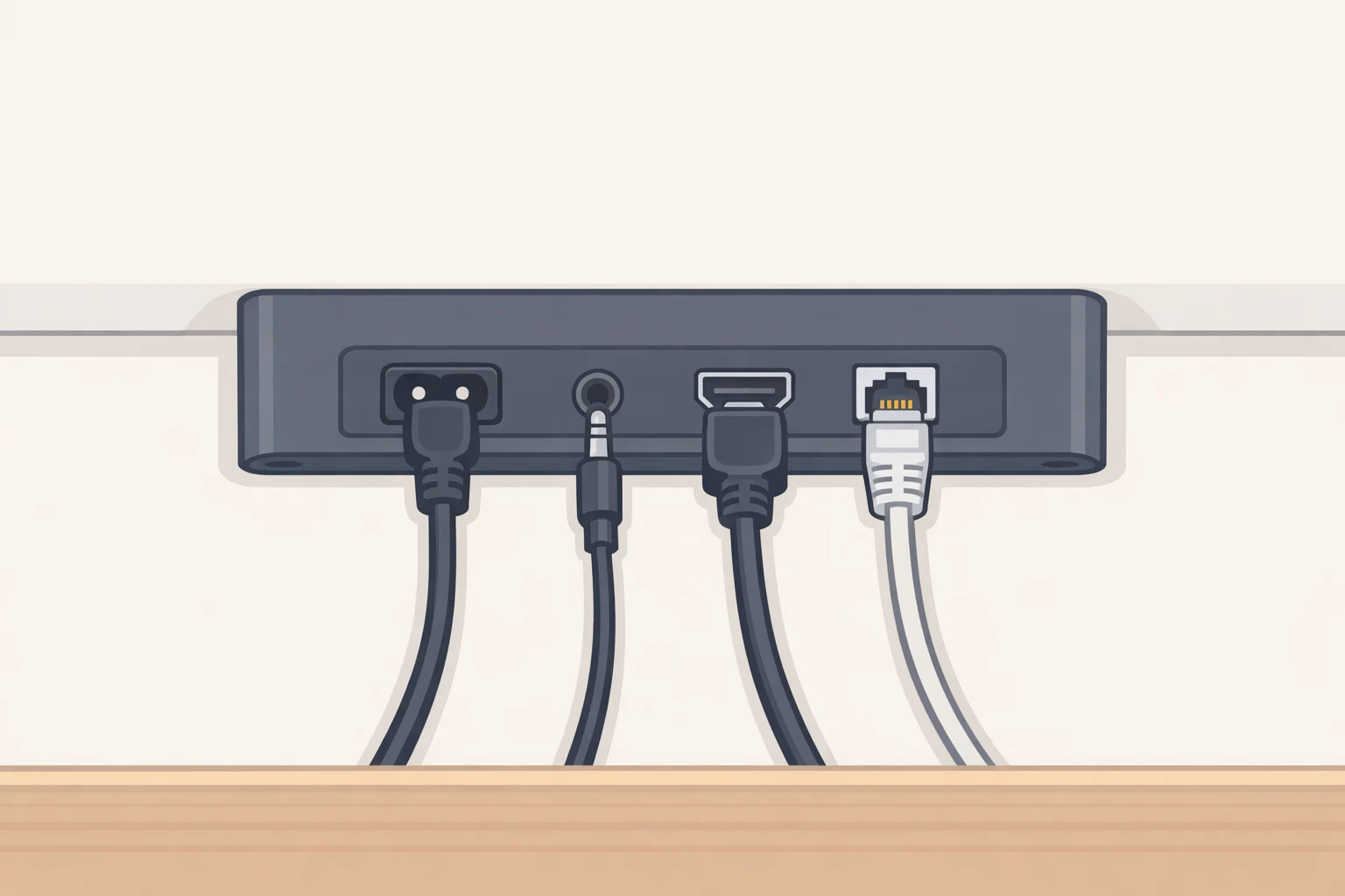 Illustration of an Acton IV or Stanmore IV sitting flush against a wall with the connection ports on the underside, avoiding the need for clearance behind the cabinet.