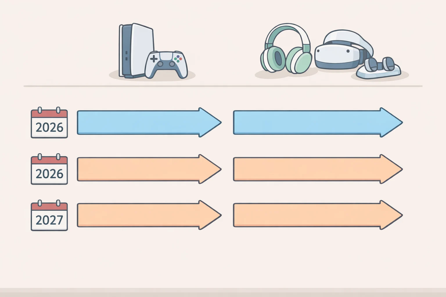 Illustration timeline showing the Switch 2 replaceable battery release date in autumn 2026 EU rollout and accessory arrivals through early 2027