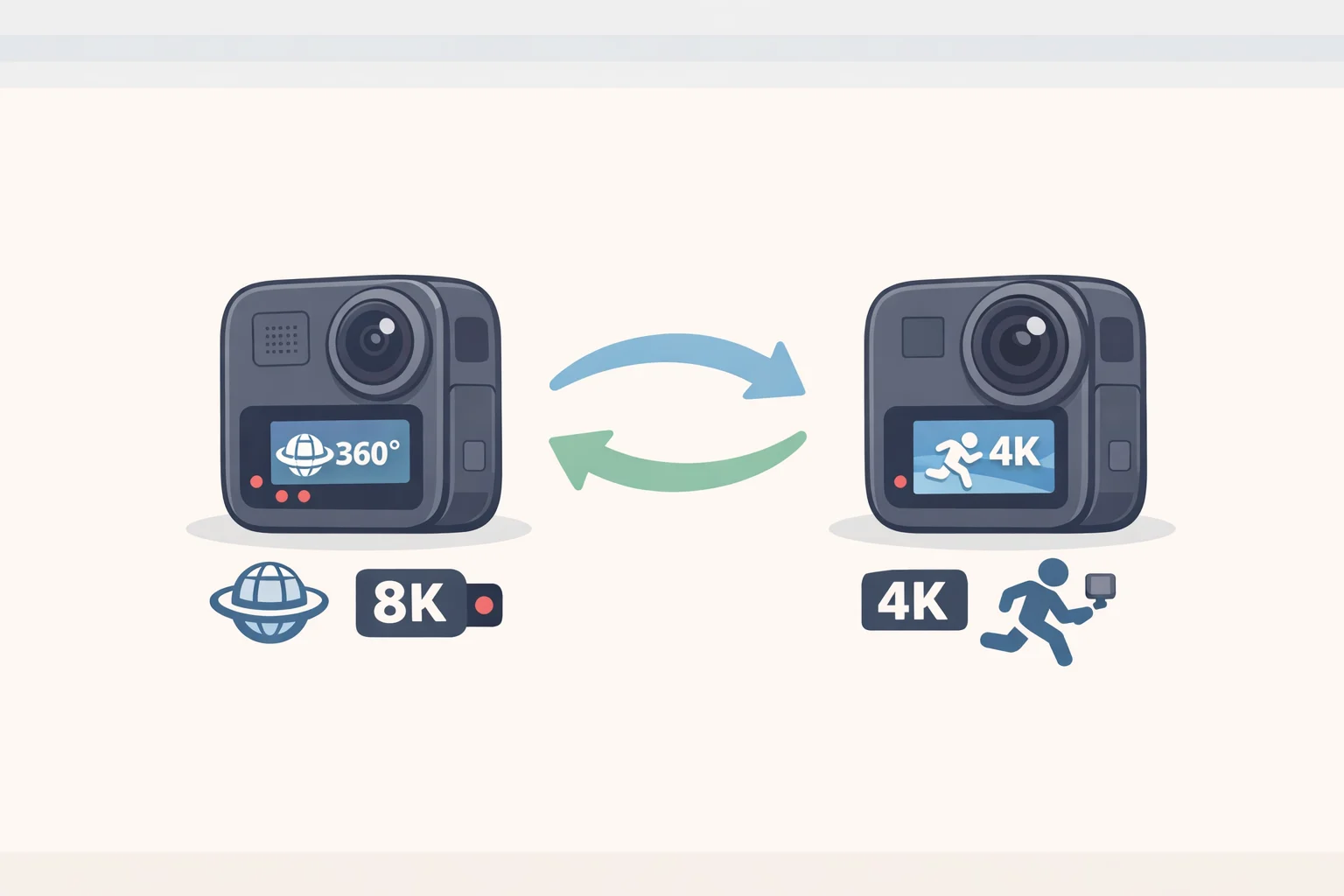 Diagram of the GoPro MAX 2 Prime Day deal features showing 360 recording frame-rate options and single-lens 4K/60fps mode on the camera