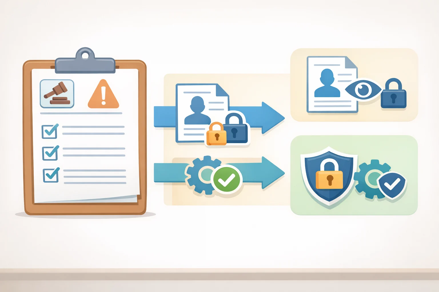 Diagram of COPPA rule updates showing required disclosures of third-party recipients, published data retention limits, and a formal security program for under-13 data