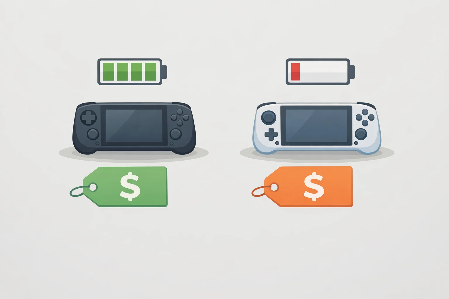 Chart comparing hypothetical Air Y and Air Y Pro pricing against competing emulation handhelds and indicating what price would make the Snapdragon 662 and 865 configs competitive