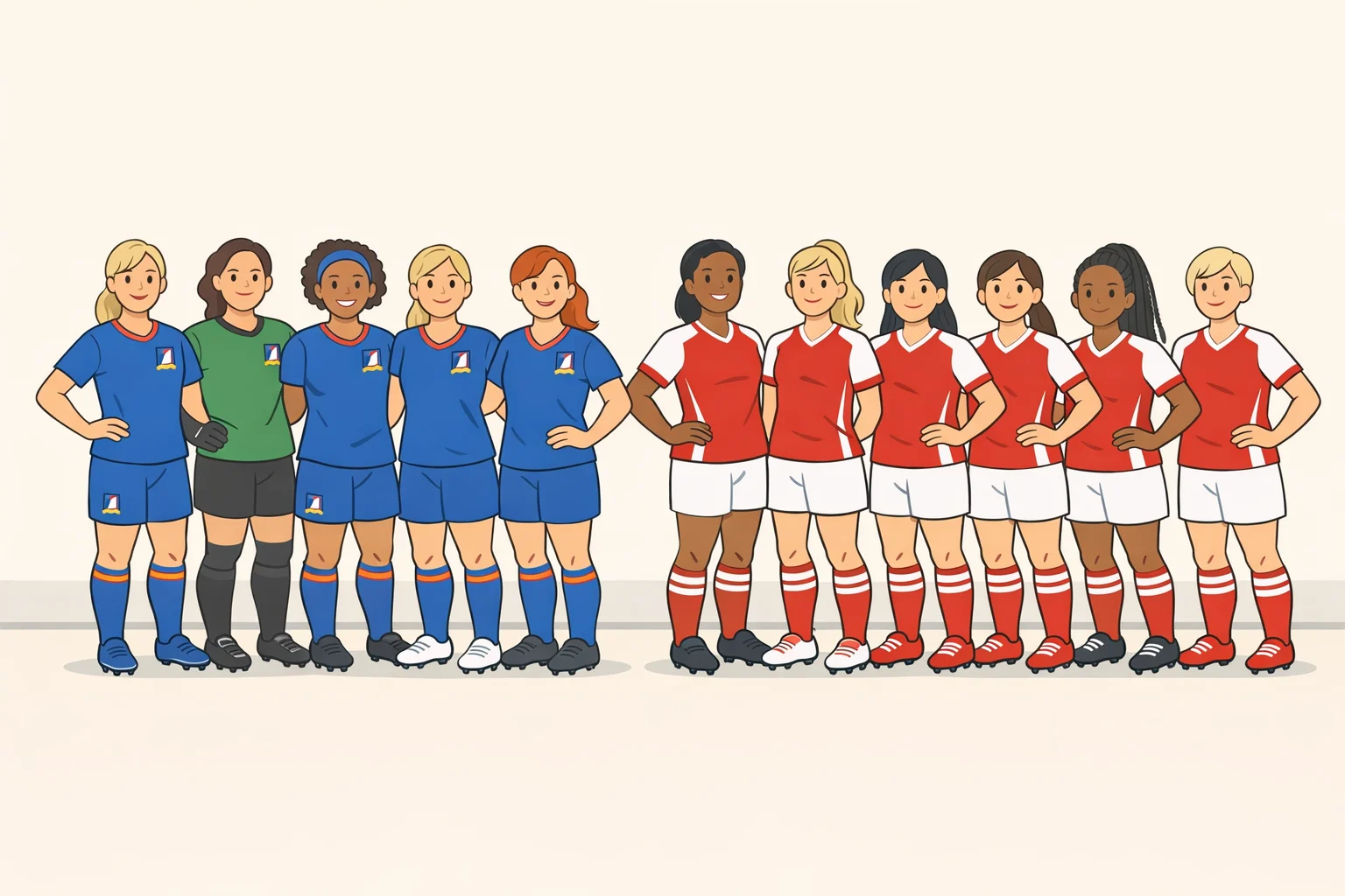 Ted Lasso season 4 cast graphic with returning stars and the seven new women players who join AFC Richmond’s second-division squad
