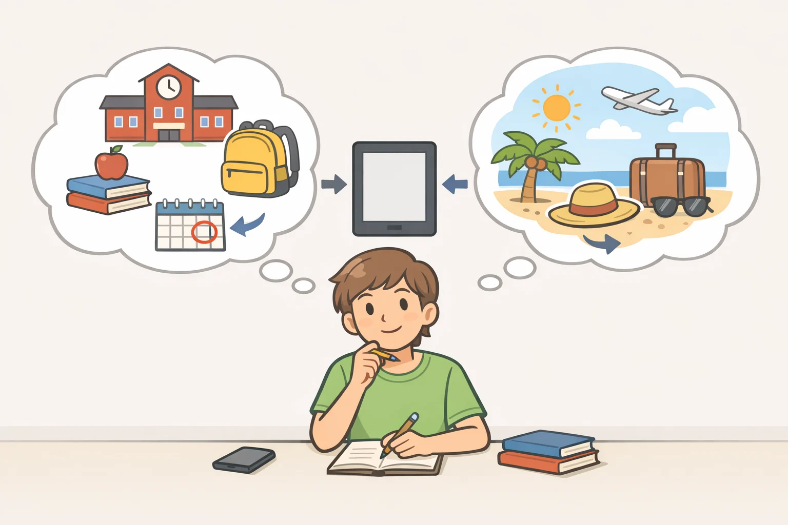 Back-to-school and summer travel shopping timeline illustrating when the Best Buy Kindle Paperwhite $124.99 deal is most useful to buy