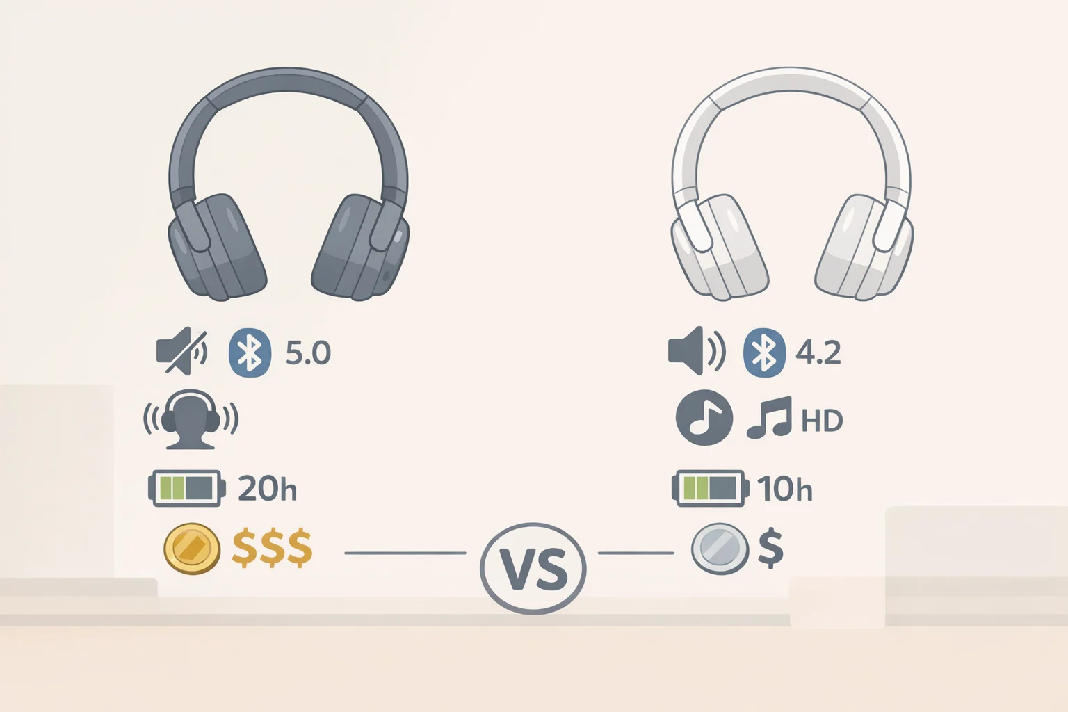 A side-by-side spec card for the Lenovo Headphone Yoga PC Edition highlighting 40mm drivers, five omnidirectional microphones, Bluetooth 5.3, 3.5mm input, and the $199.99 US price.