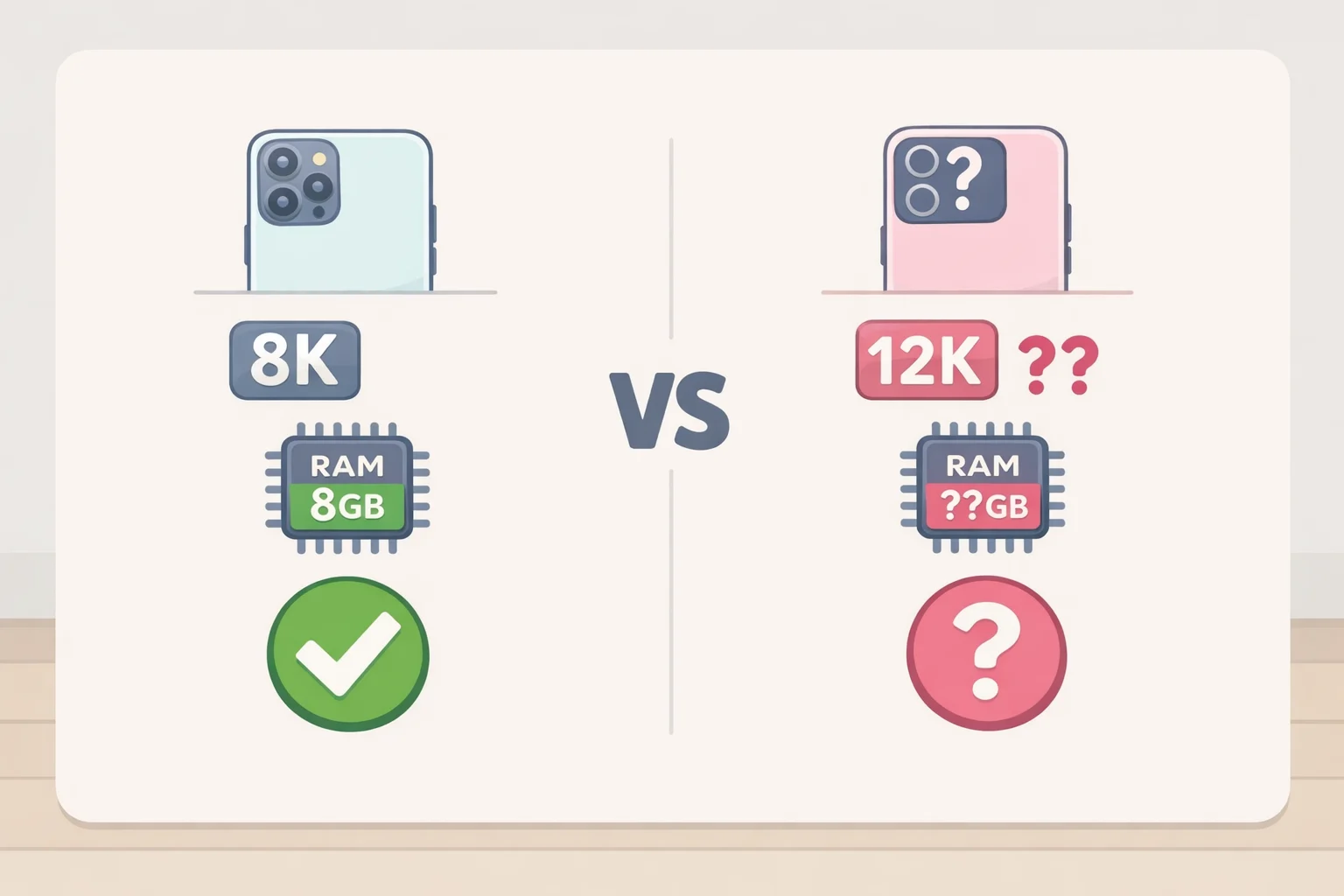 Illustration contrasting the Pixel Watch 5 render elements (round face, domed display, side crown) against unverified rumors about Wear OS 7, Tensor chip changes, and 4G vs 5G