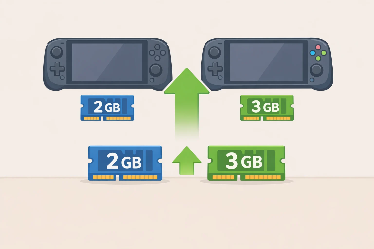 Play Console style screenshot callout emphasizing the Pixel Watch 5’s reported 3GB RAM increase over the earlier 2GB model