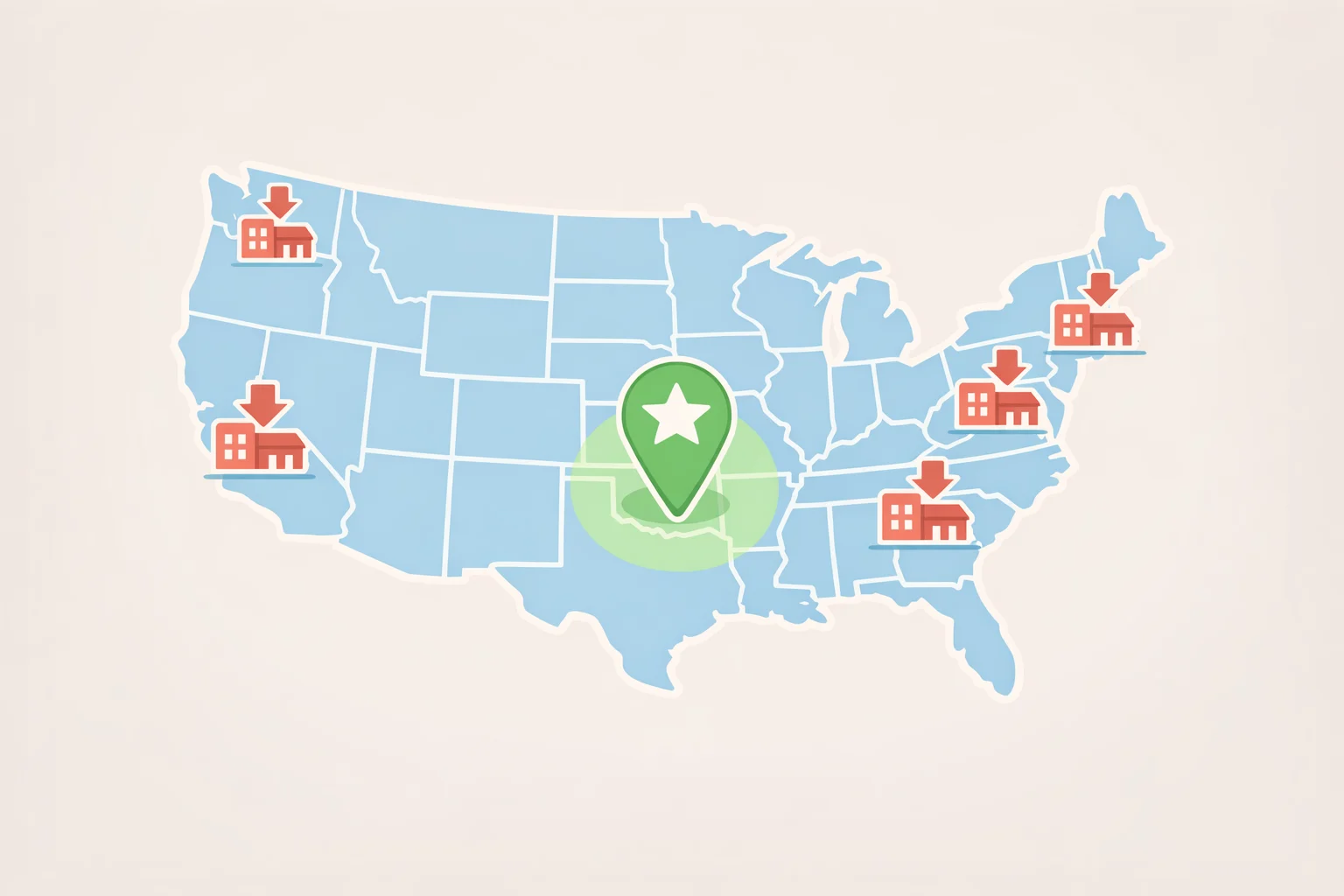 U.S. map highlighting Nashville content moderation operations affected by layoffs, alongside a note that the reporting does not link staffing changes to the Perez Hilton livestream removal delay