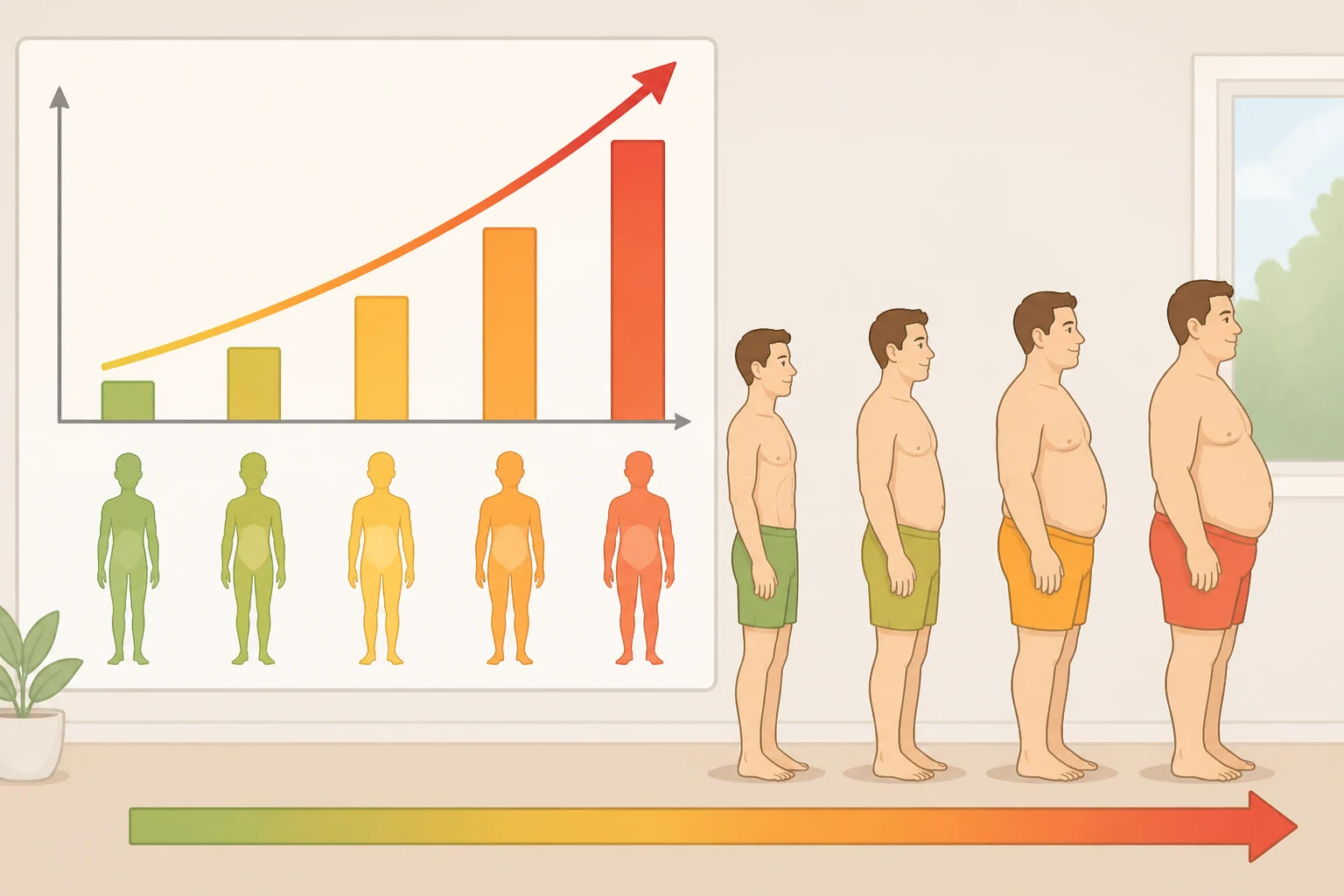Chart illustrating how calorie-estimation error grows with higher body-fat percentage across smartwatch brands