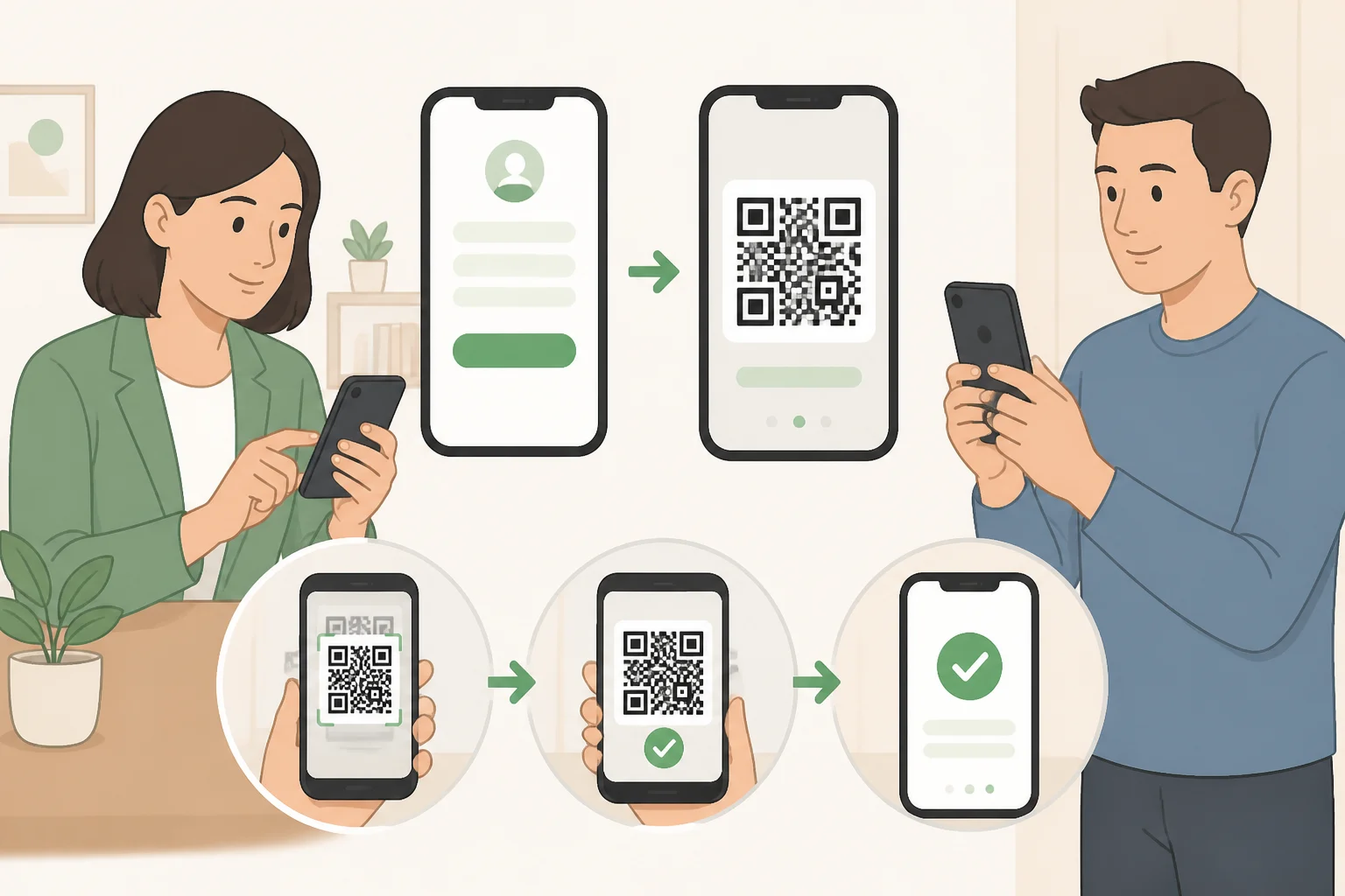 Plan manager taps profile picture → Your Premium → Manage to generate a QR code, while the flagged member scans it to complete Spotify Family plan QR code verification