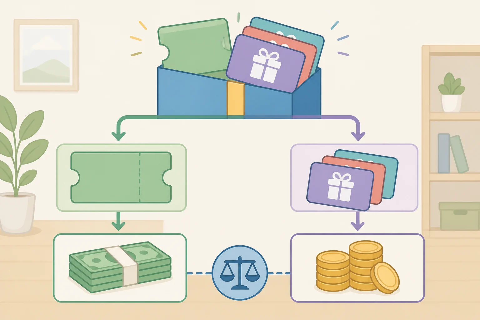 Illustration of a value breakdown showing a $150 instant coupon and a $100 Amazon gift card stacked to reach $250 stated value rather than a single $200 off