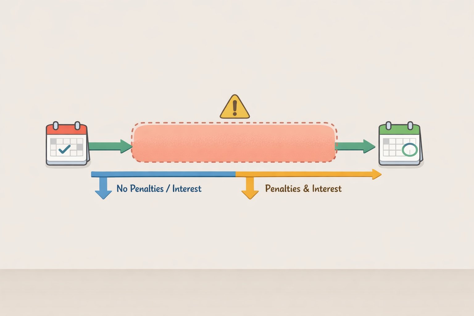 Illustration of the COVID-19 federal disaster period (January 20, 2020 to May 11, 2023 plus 60 days) leading to the July 10, 2023 effective due date for many IRS penalty and interest claims when learning how to file an IRS pandemic penalty refund claim