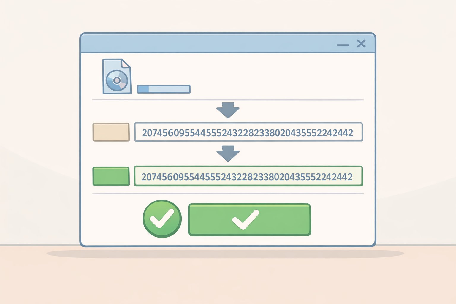 Illustration of running a SHA256 checksum command and confirming it matches the checksum published on the MX Linux download page