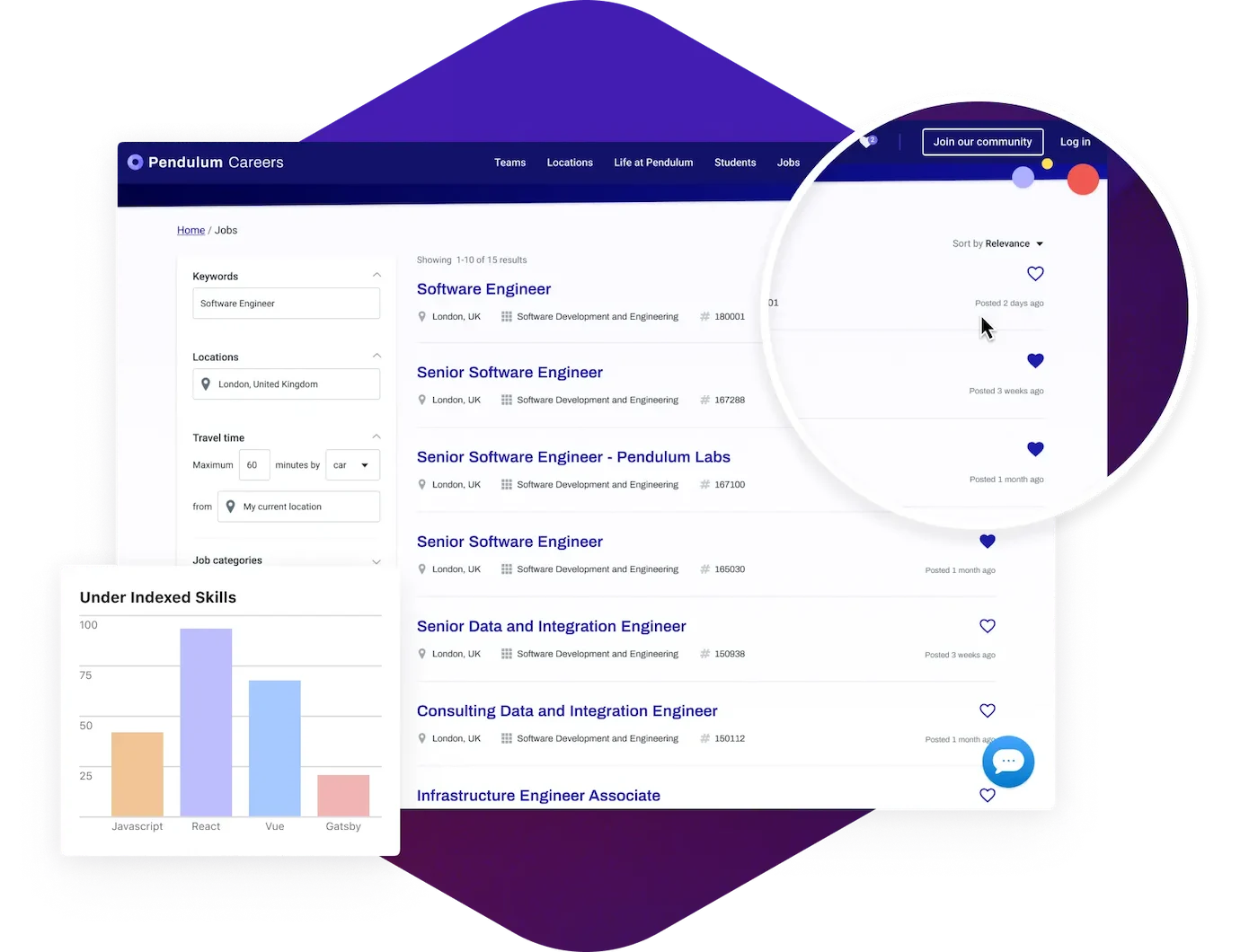 The Beamery platform displays a portal candidates can use to track their applications.